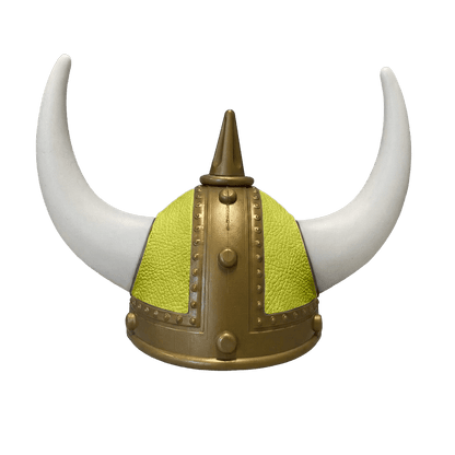 Vikingehjelm Nappa - Gold - KJoF - Hvid - Grøn