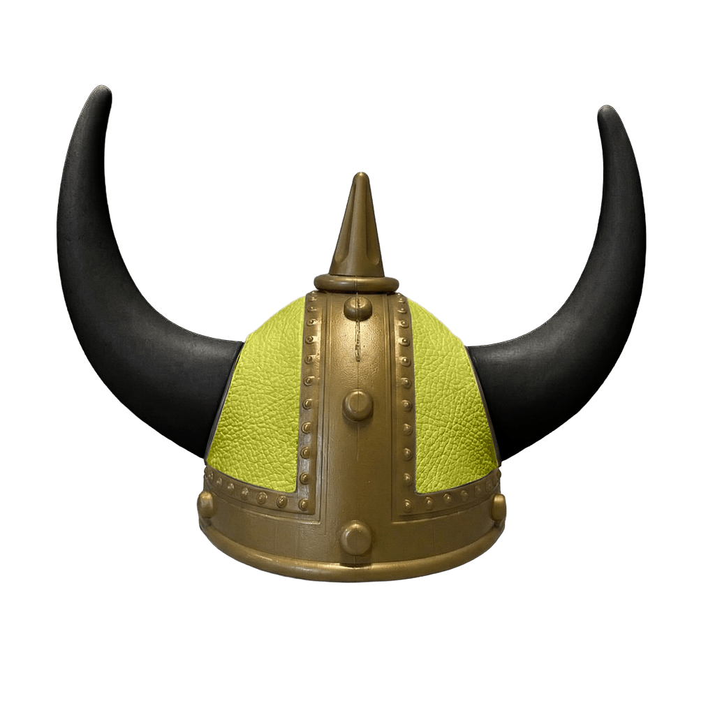 Vikingehjelm Nappa - Gold - KJoF - Sort - Grøn
