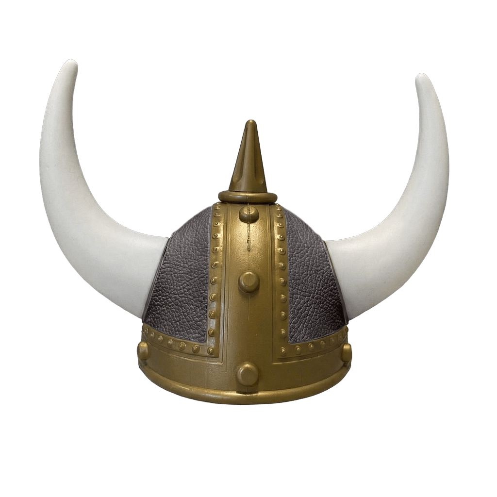 Vikingehjelm Nappa - Gold - KJoF - Hvid - Mørkegrå