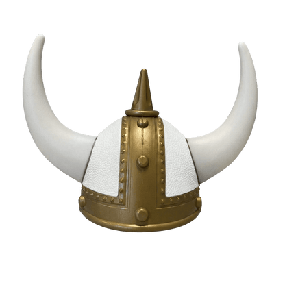 Vikingehjelm Nappa - Gold - KJoF - Hvid - Hvid
