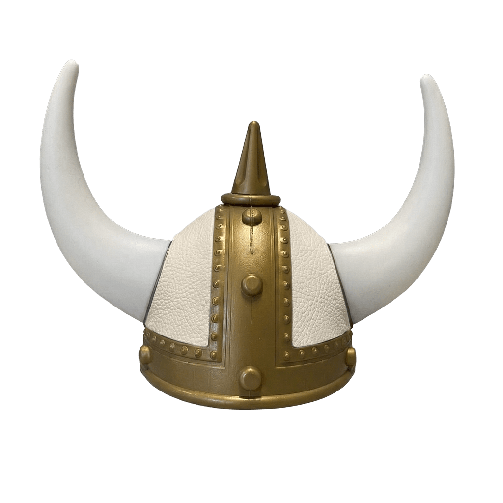 Vikingehjelm Nappa - Gold - KJoF - Hvid - Lysbeige