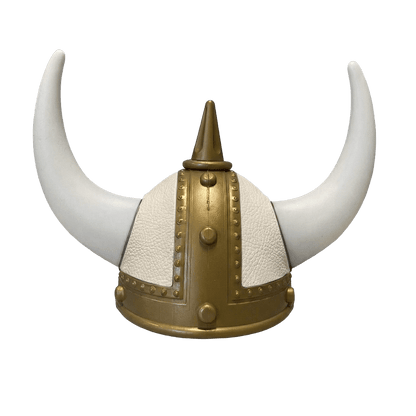 Vikingehjelm Nappa - Gold - KJoF - Hvid - Lysbeige