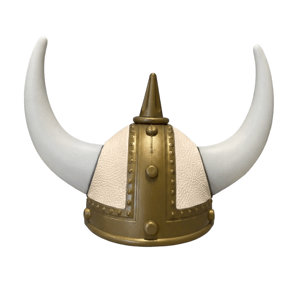 Vikingehjelm Nappa - Gold - KJoF - Hvid - Kiks