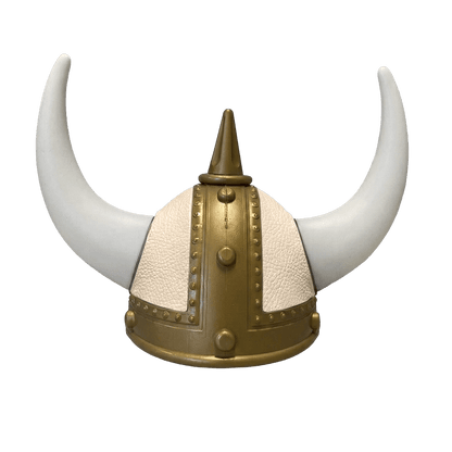 Vikingehjelm Nappa - Gold - KJoF - Hvid - Kiks
