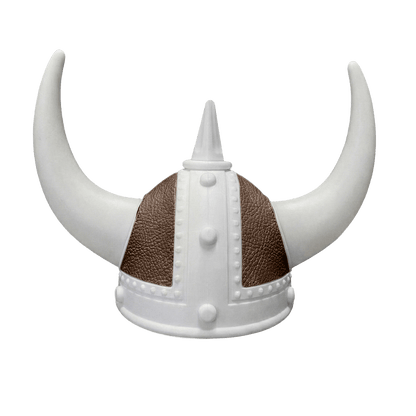 Vikingehjelm Nappa - Hvid - KJoF - Hvid - Kaffebrun