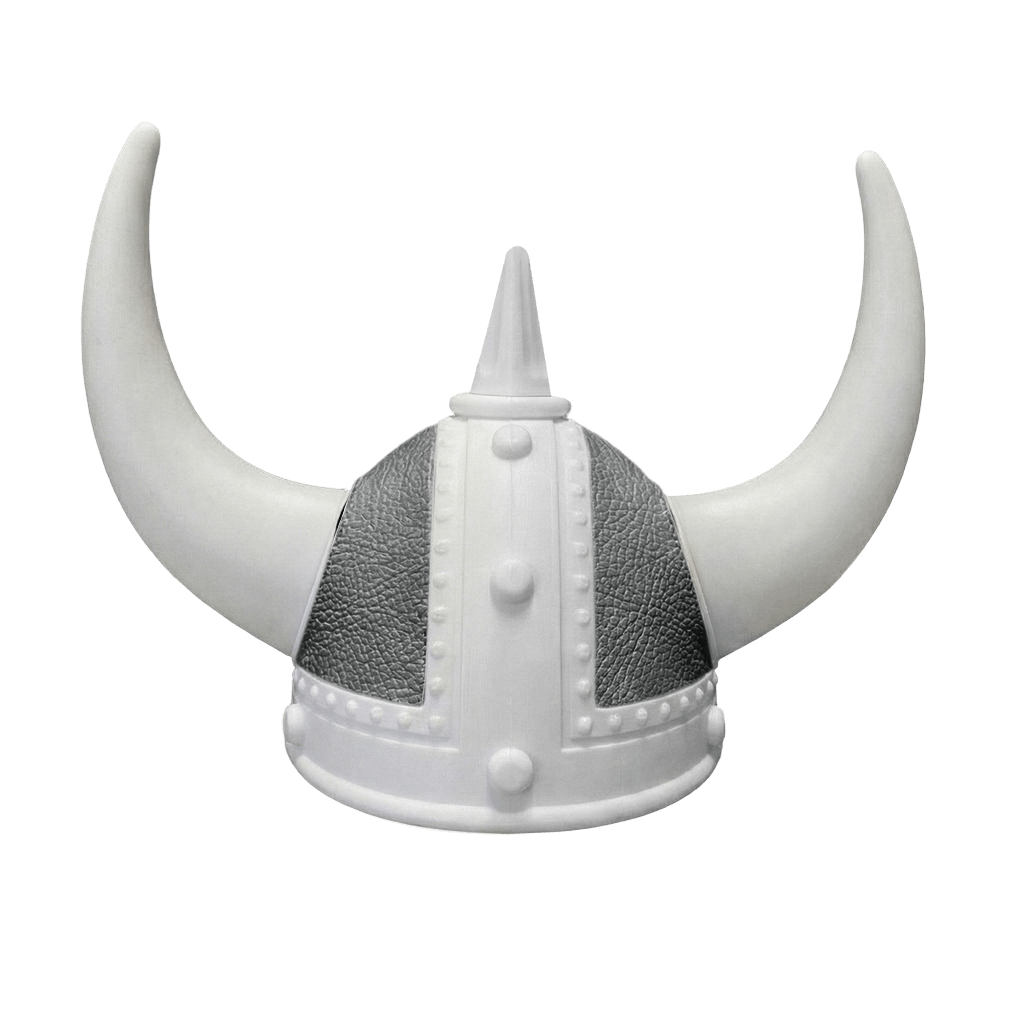 Vikingehjelm Nappa - Hvid - KJoF - Hvid - Gråt