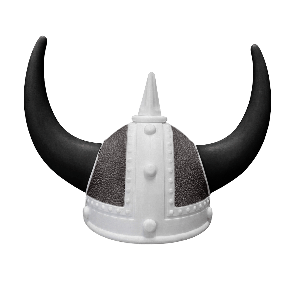Vikingehjelm Nappa - Hvid - KJoF - Sort - Chokoladebrun