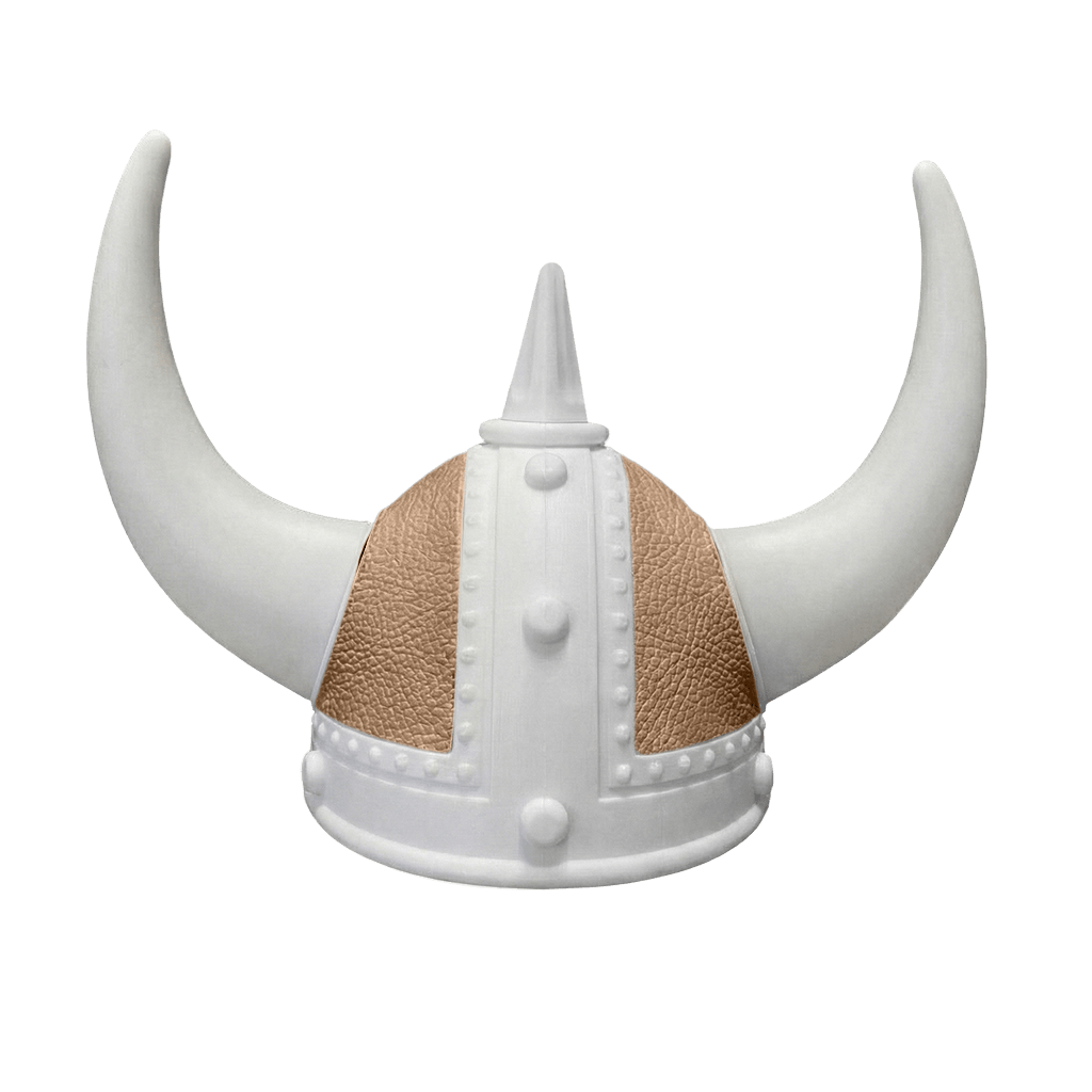 Vikingehjelm Nappa - Hvid - KJoF - Hvid - Nougat