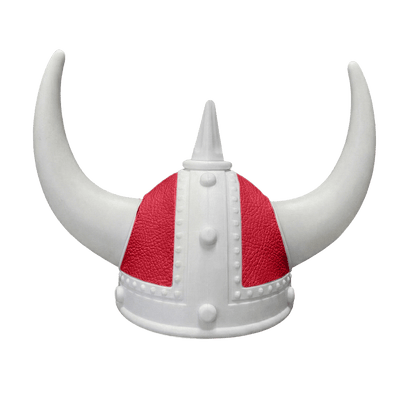 Vikingehjelm Nappa - Hvid - KJoF - Hvid - Rød