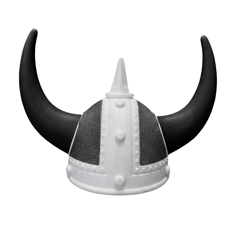 Vikingehjelm Nappa - Hvid - KJoF - Sort - Sort