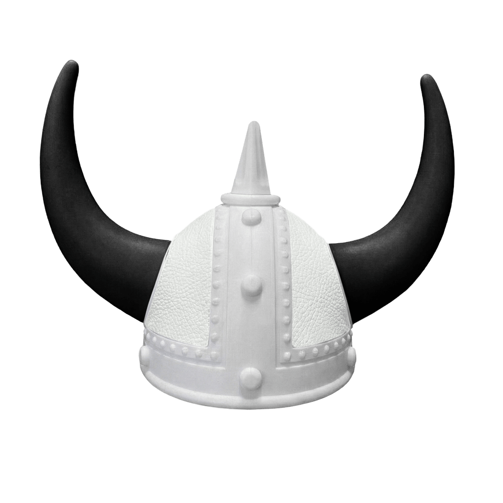 Vikingehjelm Nappa - Hvid - KJoF - Sort - Skyhvid