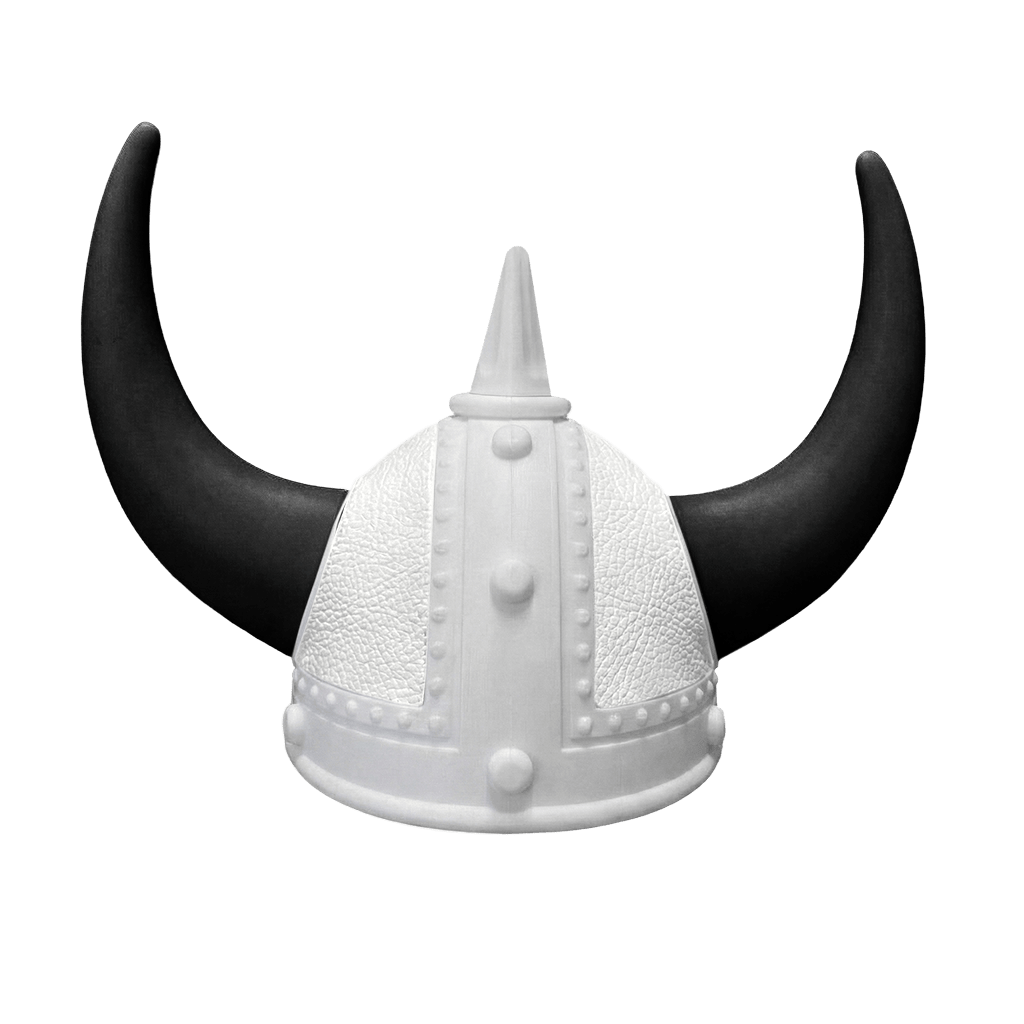 Vikingehjelm Nappa - Hvid - KJoF - Sort - Hvid