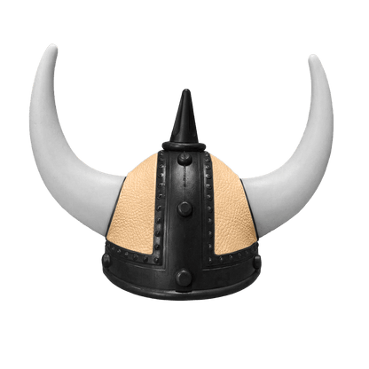 Vikingehjelm Nappa - Sort - KJoF - Hvid - Beige