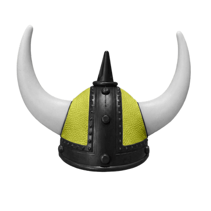 Vikingehjelm Nappa - Sort - KJoF - Hvid - Grøn
