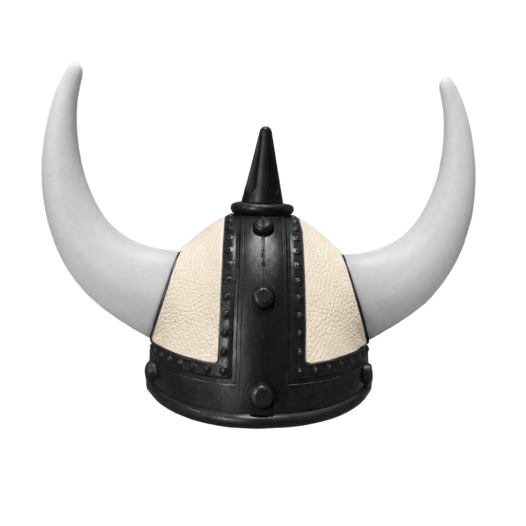 Vikingehjelm Nappa - Sort - KJoF - Hvid - Cream