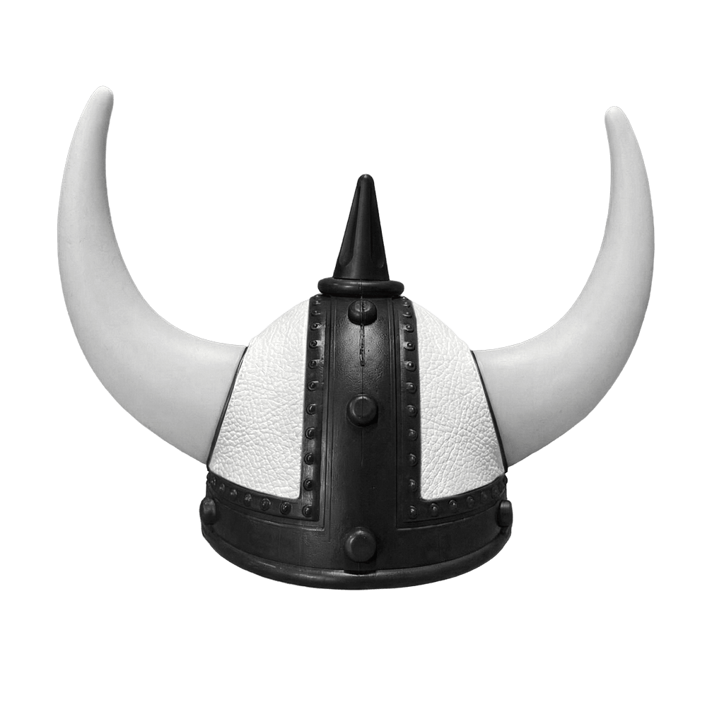 Vikingehjelm Nappa - Sort - KJoF - Hvid - Hvid
