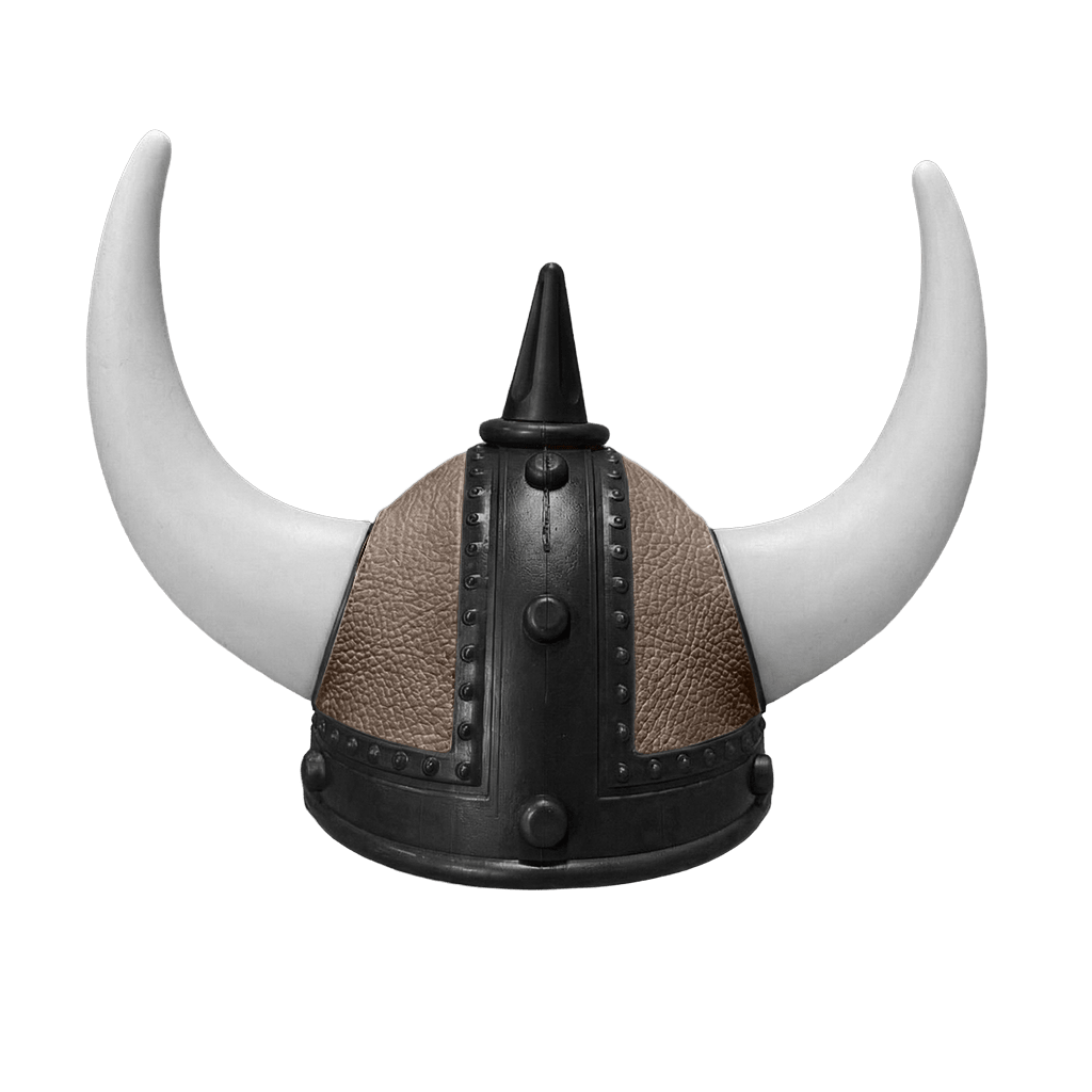 Vikingehjelm Nappa - Sort - KJoF - Hvid - Mudderbrun