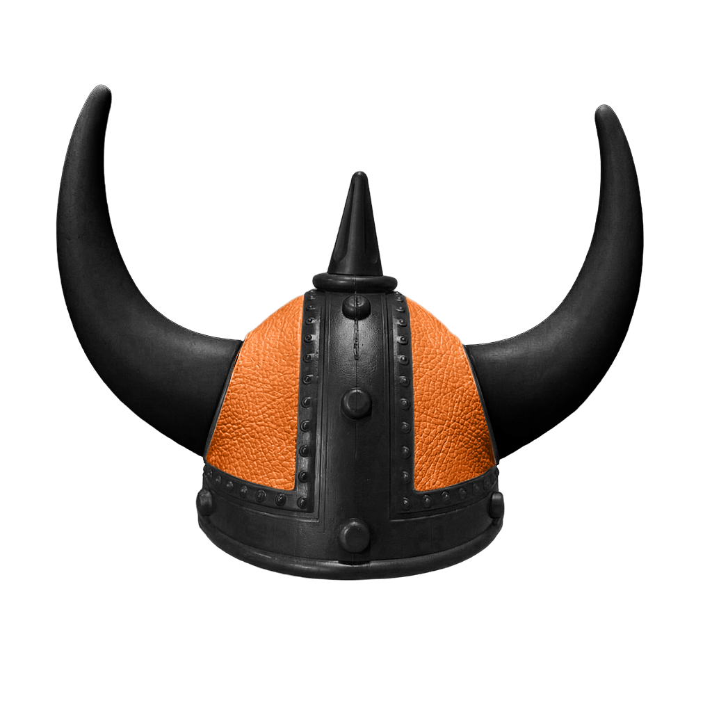 Vikingehjelm Nappa - Sort - KJoF - Sort - Orange