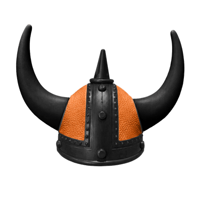 Vikingehjelm Nappa - Sort - KJoF - Sort - Orange