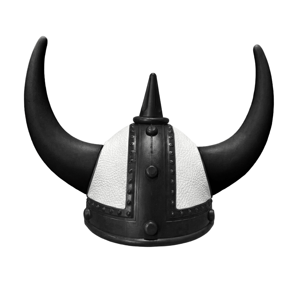 Vikingehjelm Nappa - Sort - KJoF - Sort - Hvid