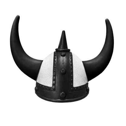 Vikingehjelm Nappa - Sort - KJoF - Sort - Hvid