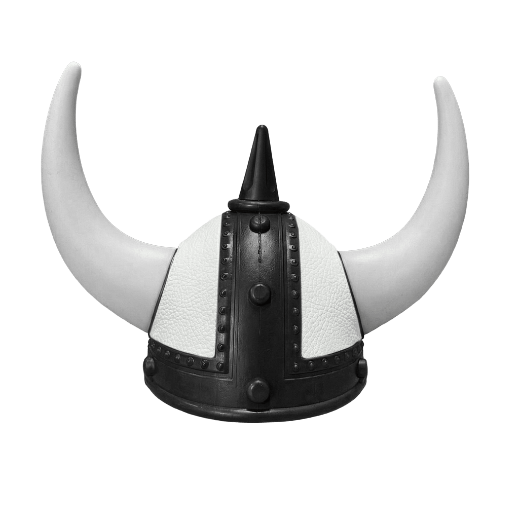 Vikingehjelm Nappa - Sort - KJoF - Hvid - Skyhvid