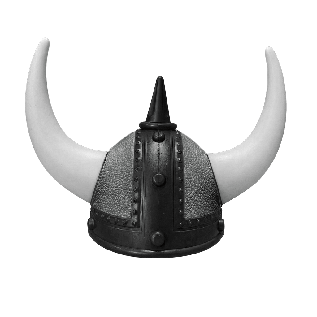 Vikingehjelm Nappa - Sort - KJoF - Hvid - Gråt