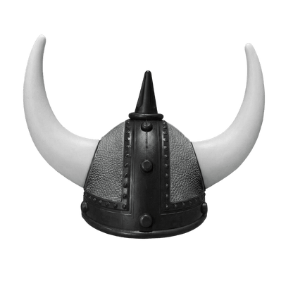 Vikingehjelm Nappa - Sort - KJoF - Hvid - Gråt